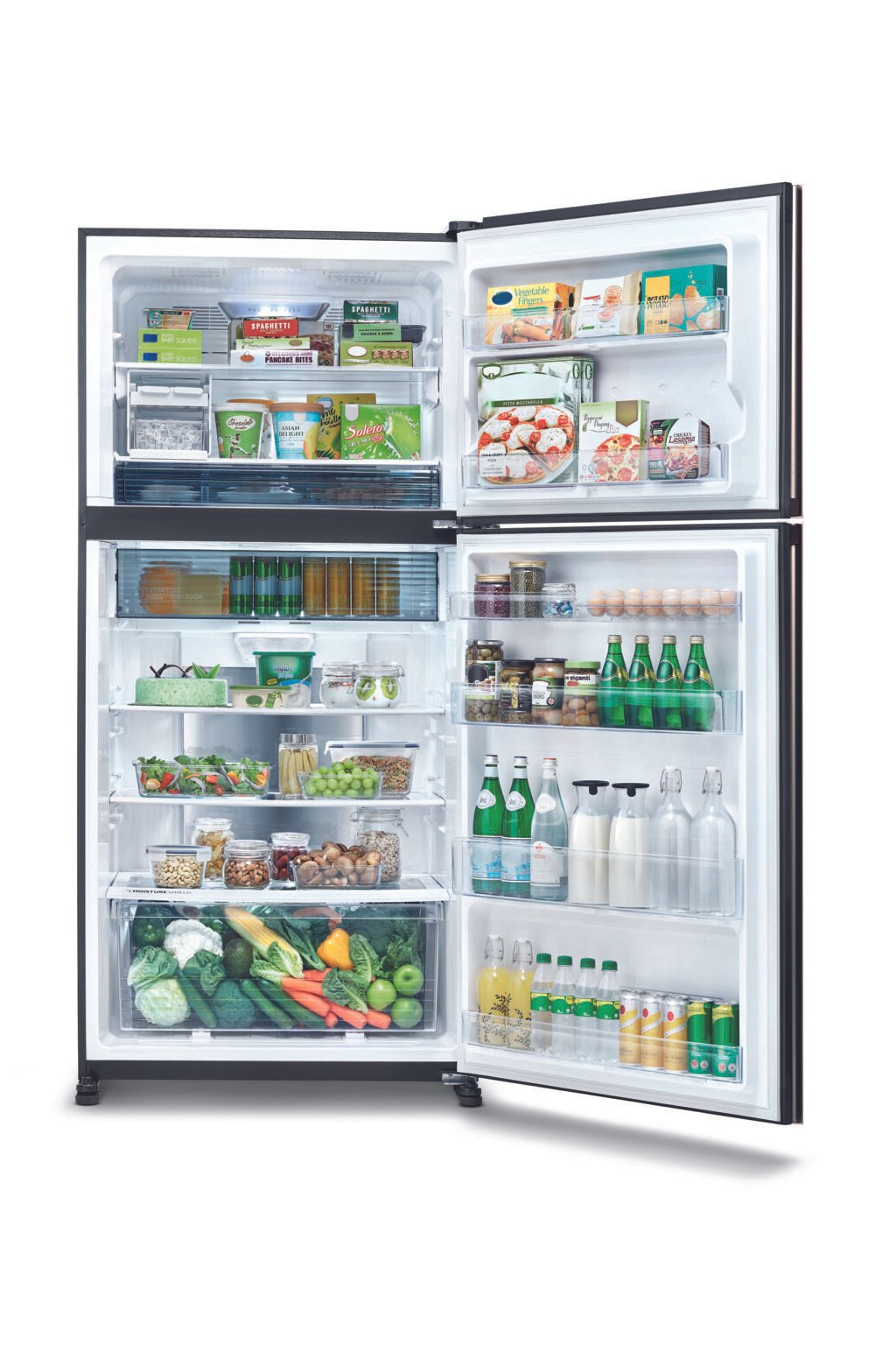 براد Sharp بسعة 760 لتر، تبريد هجين، إنفرتر، لون أسود