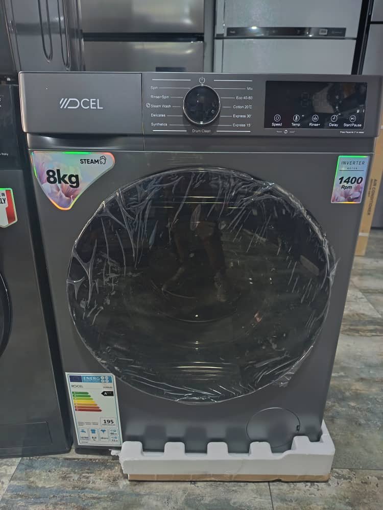 غسالة ديسل تحميل أمامي 8 كغ – فضي