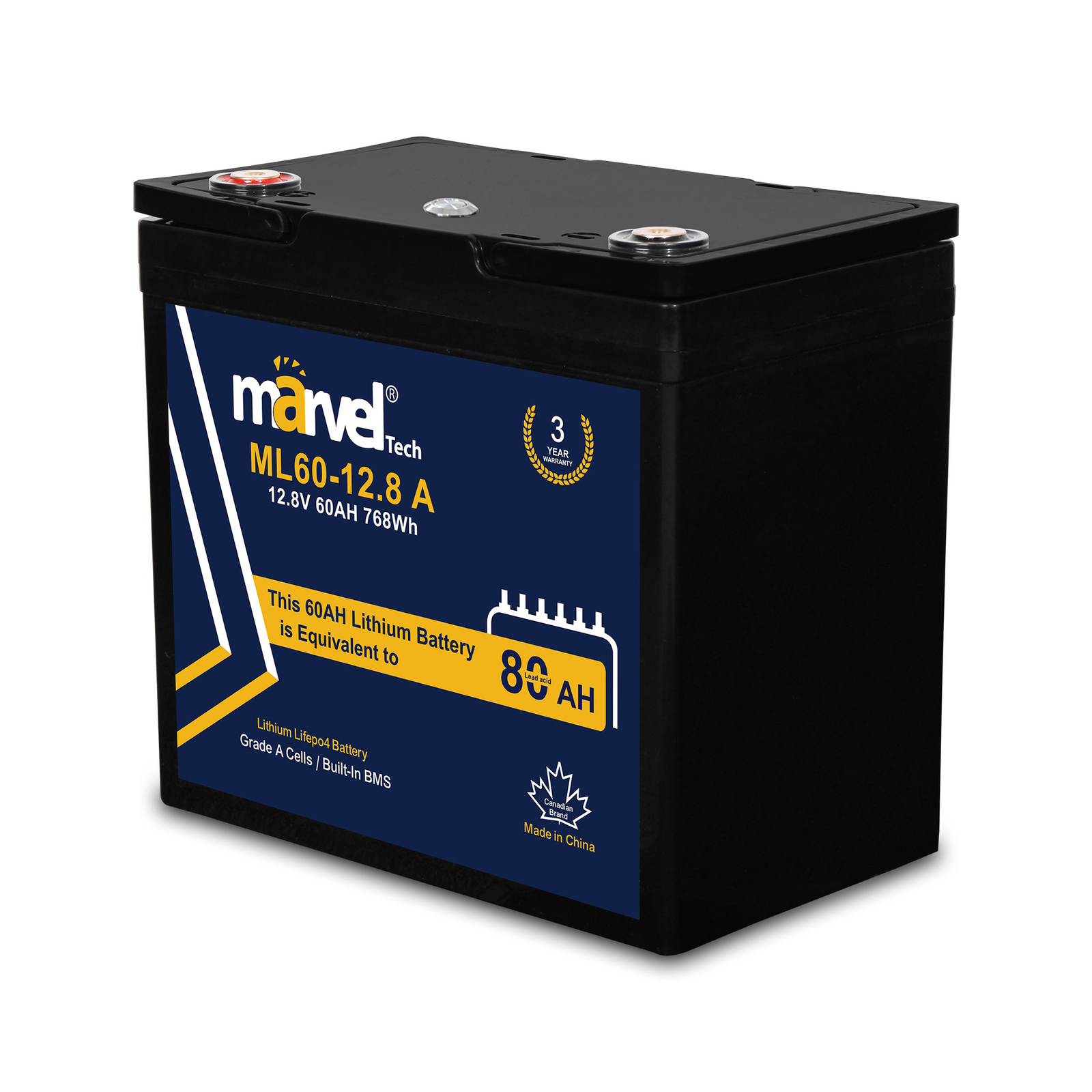 بطارية ليثيوم MARVEL LiFePO4 12.8V 60Ah - الصورة 5