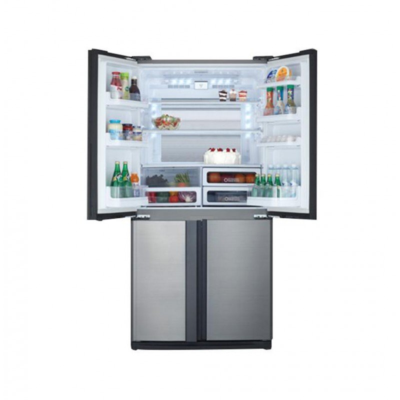 براد Sharp باب فرنسي بسعة 724 لتر، نظام تبريد هجين