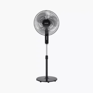 مروحة Sharp عمودية، 3 سرعات، قطر 16 إنش، لون أسود