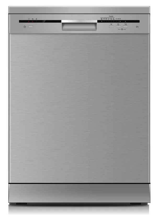 غسالة أطباق صغيرة Sharp بسعة 12 مكان، 6 برامج، لون فضي