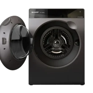 غسالة ملابس Sharp بسعة 10.5 كجم، J-Tech Inverter، 1400 دورة، لون فضي