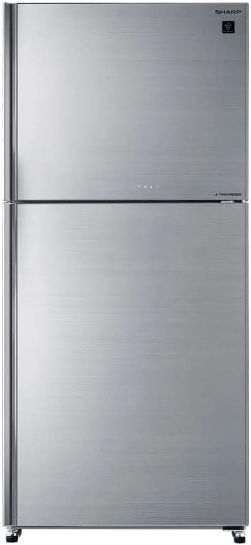 براد Sharp باب علوي بسعة 538 لتر، تبريد هجين، إنفرتر، لون فضي