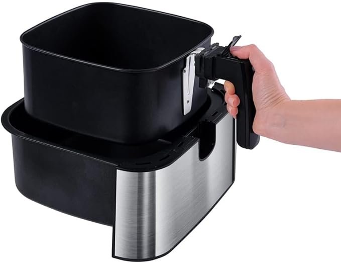 مقلاة هوائية Sharp 1600 واط، 7 لترات، 8 قوائم طهي، طلاء مانع للالتصاق - الصورة 4