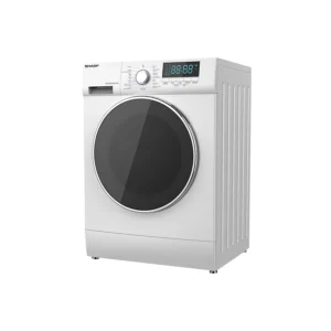 غسالة ملابس Sharp بسعة 8 كجم، 1200 دورة، تصنيف A+++, لون أبيض