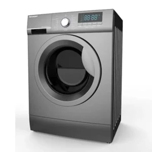 غسالة ملابس Sharp بسعة 7 كجم، 1200 دورة، تصنيف A+++, لون فضي